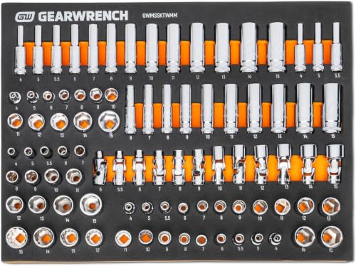 Image of GEARWRENCH 89 Piece 1 /4 inch Drive Master Metric Socket Set in Foam Storage Tray - GWMSSKT14MM (Pack of 6)