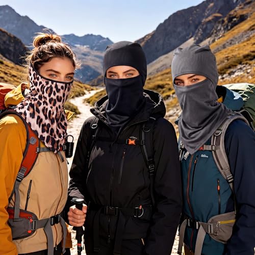 Image of SATINIOR 3 Piece Balaclava Face Cover Sun Protection Neck Cover Summer Balaclava for Men Women Outdoor Sports UV Protector