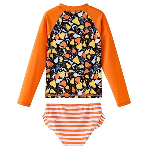 Image of Toddler Girls Swimsuit Rash Guard Sets 2-Piece Bathing Suits UPF 50+ Summer Kids Swimwear 2-7T