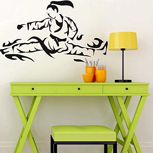 HANZHAO Pegatina de Pared para habitación de niña Flor de Batalla Deportiva para Artes Marciales Dormitorio japonés habitación para Adolescentes Vinilo extraíble clásico Tipo Duradero 42x70cm
