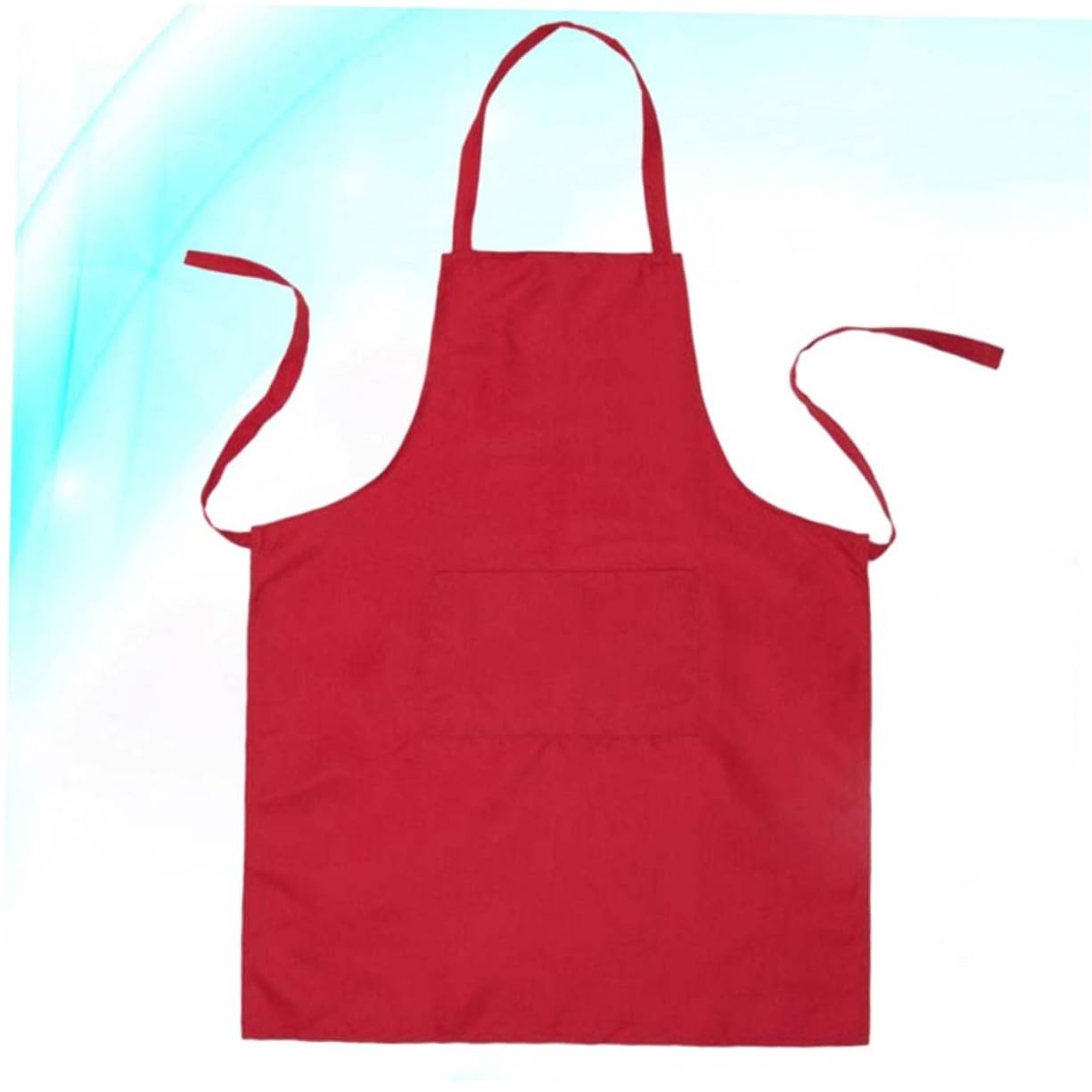 TOPBATHY 6 Piezas Delantales Con Peto y Bolsillos Delantal Cocina Impermeable Cocinero es Impermeables Baberos es Versión Coreana Rojo Trabaja