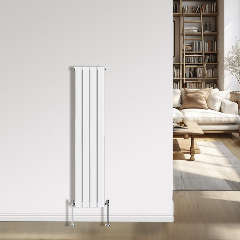 NRG White Radiator 1600x272mm- Single Flat Panel Interior Bathroom Radiators — image 1