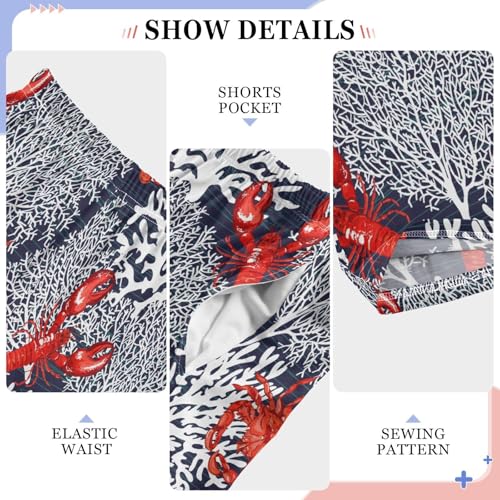 ZZXXB Shrimp Crab Seaweed Boys Long Pants Soft Trousers Elastic Waist Kids Lounge Bottoms with Pockets S-XL4