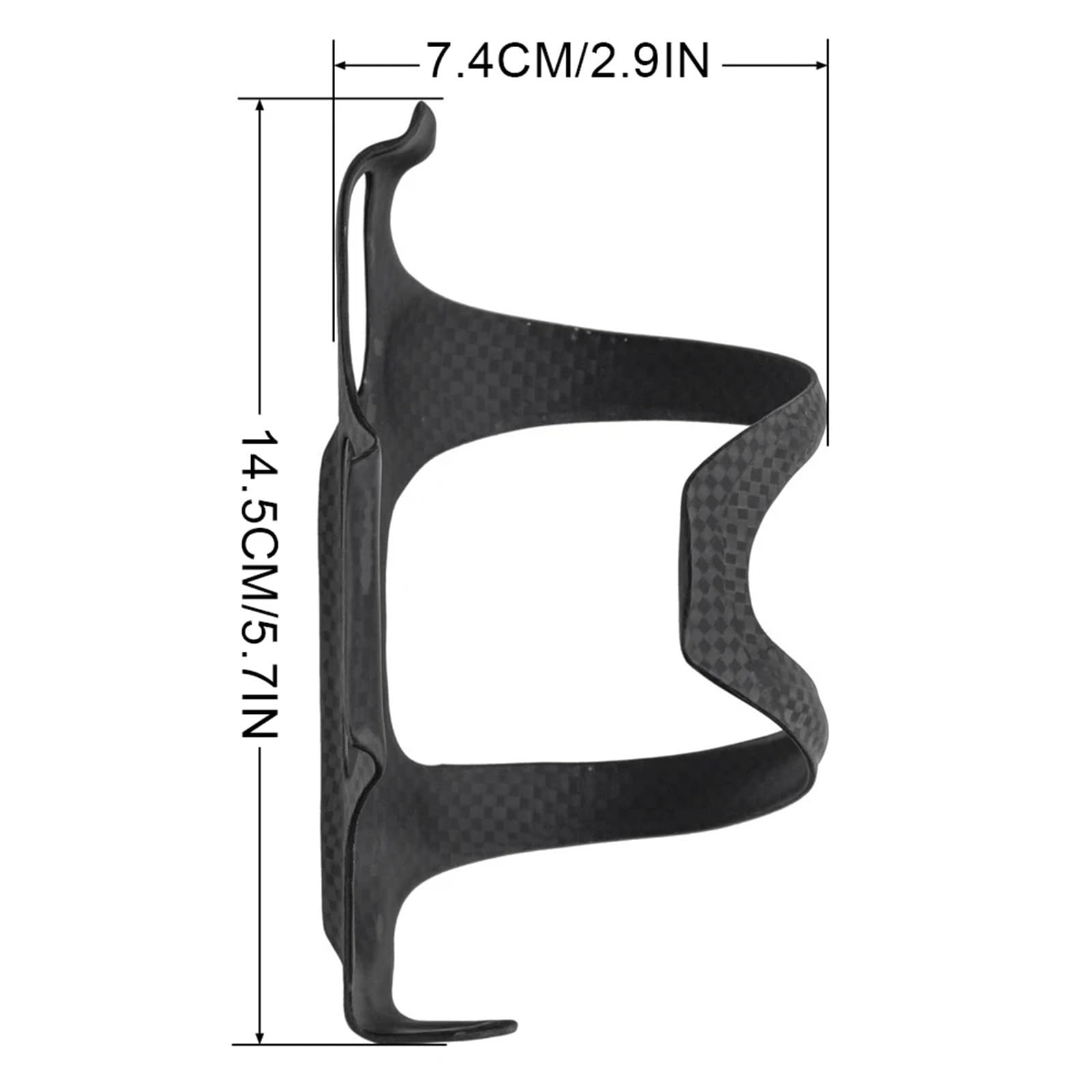 Portaborraccia per bicicletta, in fibra di carbonio, 3 pezzi, per mountain bike, bici da strada, mountain bike, bici da strada (destra)
