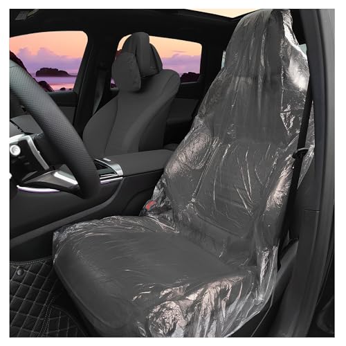 50PCS Disposable Car Seat Covers Provide Temporary Protection Plastic Seat Covers for Cars Keep Car Interior Tidy Universal Car Accessories & Car Seat Protector for Most Cars