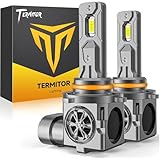 Termitor 9005/HB3 Light Bulbs, 100,000LM 13X Super Brighter, 1:1 Halogen Size, 6500K Cool White, 70000Hrs Long Service Life with Cooling Fan, Plug and Play Light Kit, Pack of 2
