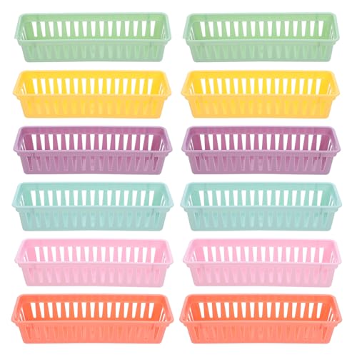 VILLCASE �����p�v���X�`�b�N���M�o�X�P�b�g12�Z�b�g �f�X�N�g�b�v���[��I�[�K�i�C�U�[ ���@�\���[�g���C �w�Z �I�t�B�X�p�����p�i