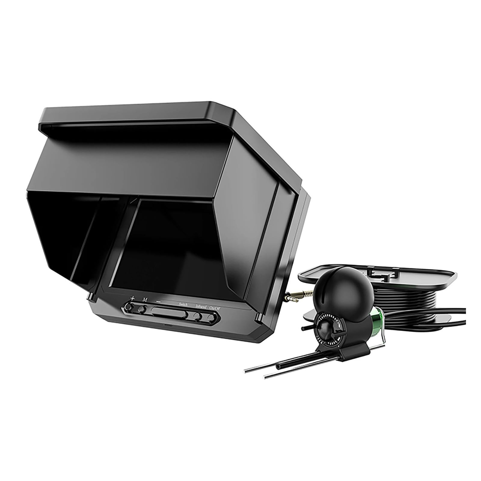 Detector de Peces, Cámara de Pesca submarina 5'' HD 1080P Ice IR y LED buscador portátil for la Oscuridad(30m)
