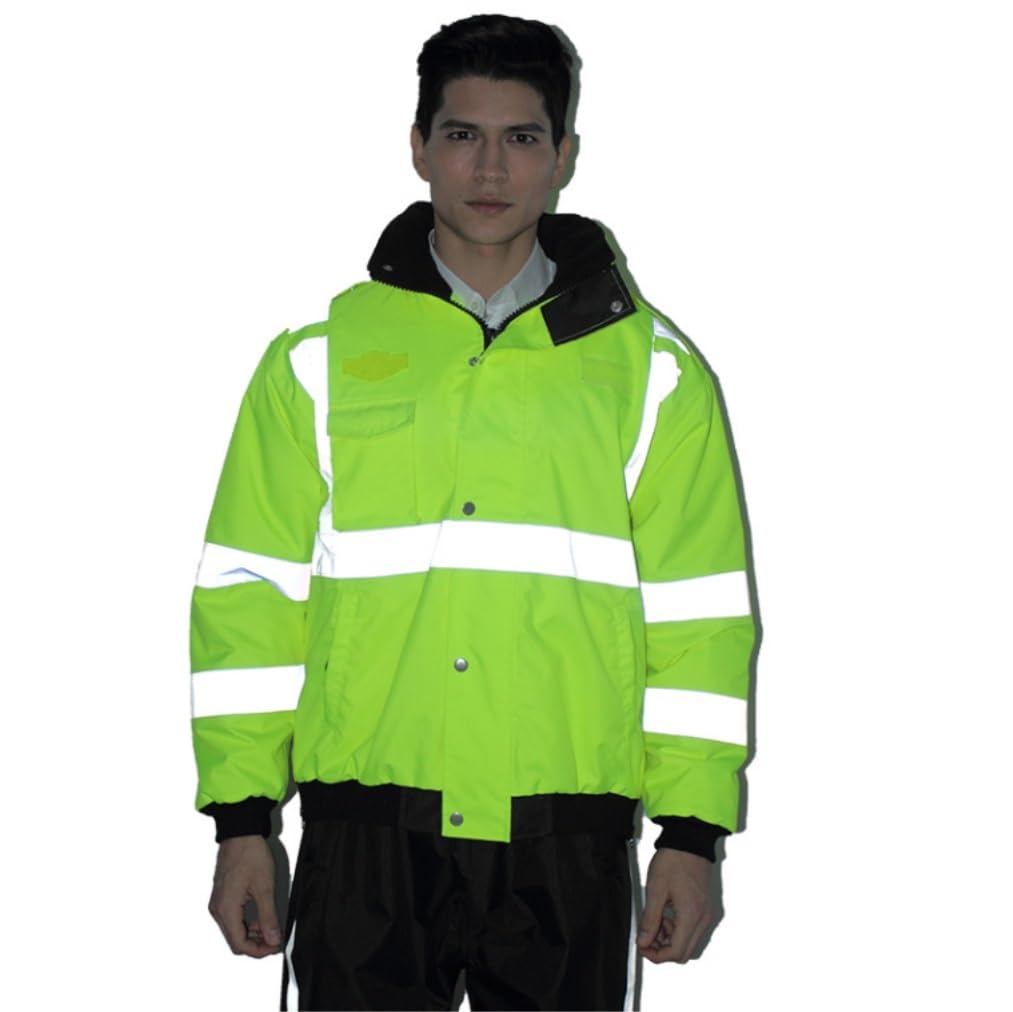 Chaleco Seguridad Chaqueta Reflectante Cálida De Invierno For Saneamiento Tráfico Y Carreteras Reflectante Seguridad