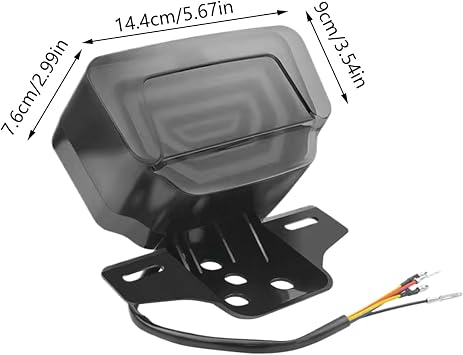 LED Rear Taillight, Waterproof Motorcycle Tail Lamp, 12V Turn Signal Light with Streaming Effect, High Brightness Brake Light, Bike Accessory with Sleek Style, Motorbike Safety Gear for Road