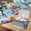 Sac Infirmiere Liberale,Malette Infirmiere Liberale Vide,Sac Medical Rangement avec Séparateur Amovible pour Fournitures Médicales pour étudiants Soins Infirmiers,Thérapeutes,Médecins,Gris #5