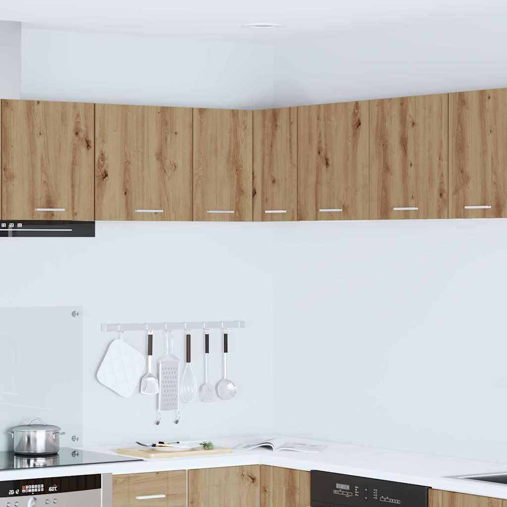 vidaXL Hängeschrank Artisan-Eiche und Weiß 57 x 57 x 40 cm, Moderne Küchenschränke, rechteckig, viel Stauraum, langlebige Materialien, Coole Lösungen für Deine Wohnung