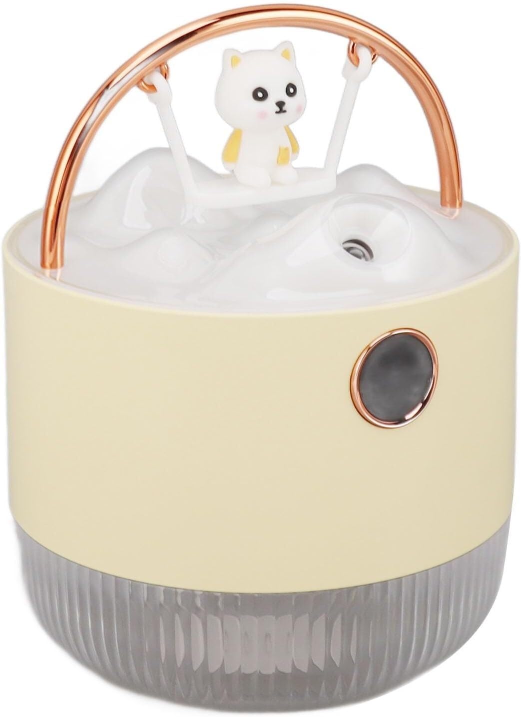 Domésticos Humidificador pequeño Escritorio luz Nocturna Gran Capacidad USB Creativo silencioso atomizado portátil(Giallo)