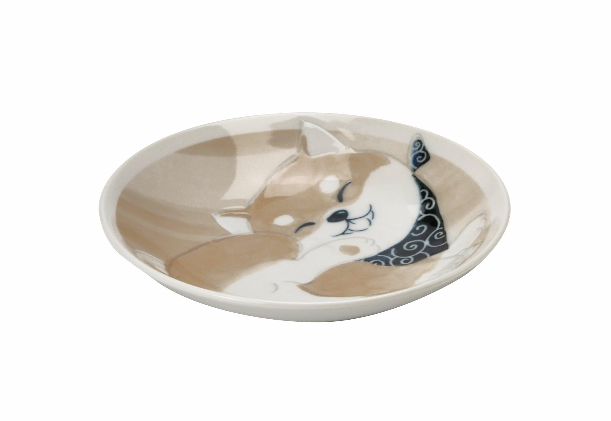 Amazon｜カネセ 笑いぬ(わらいぬ)4.0皿 ブラウン DG-002｜小皿