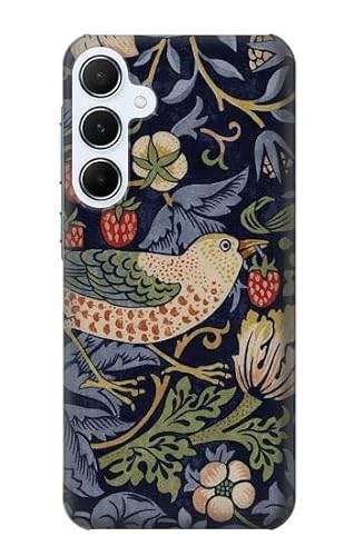Innovedesire William Morris Strawberry Thief Fabric Case Cover For Samsung Galaxy A55 5G