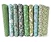 Egurs 8 pz Verde 100% Cotone Tessuto No Ripetizione Design Quilting Tessuti Patchwork per Cucire Tilda Bambola Tessuto di Stoffa 25 * 25