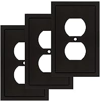 Vista 30 de Henne Bery Placa decorativa de pared con borde moderno, tapa de tomacorriente para cubrir enchufe, aleación de zinc maciza duradera