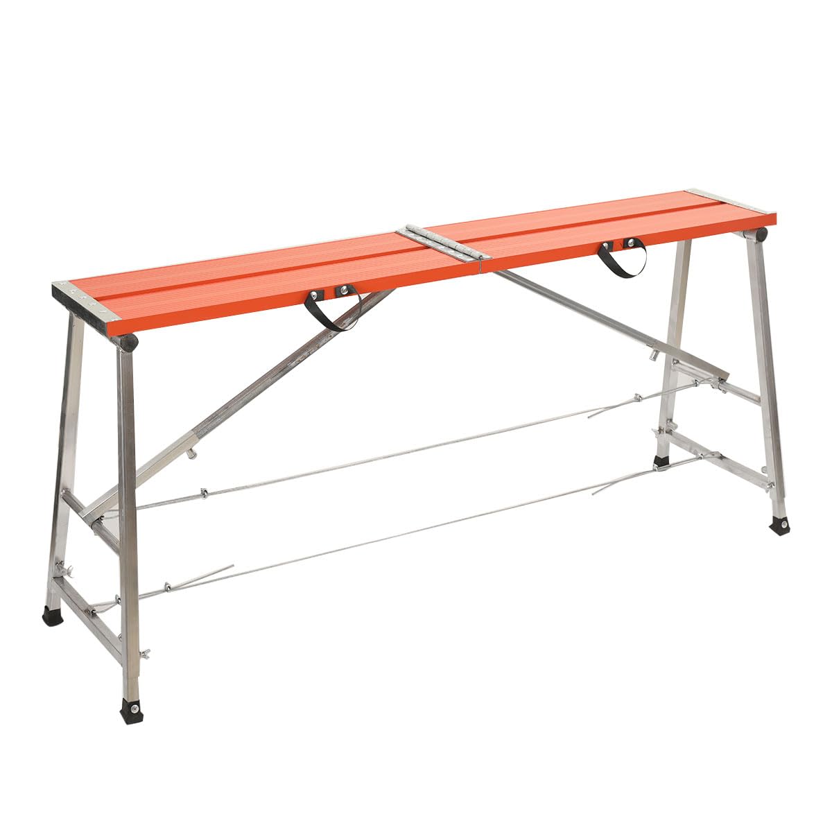 Piattaforma di Sicurezza Pieghevole in Alluminio, Piattaforma da Lavoro Regolabile 70-120cm, Carico 300kg, Antiscivolo, Ideale per Impalcatura e Uso Domestico o Professionale
