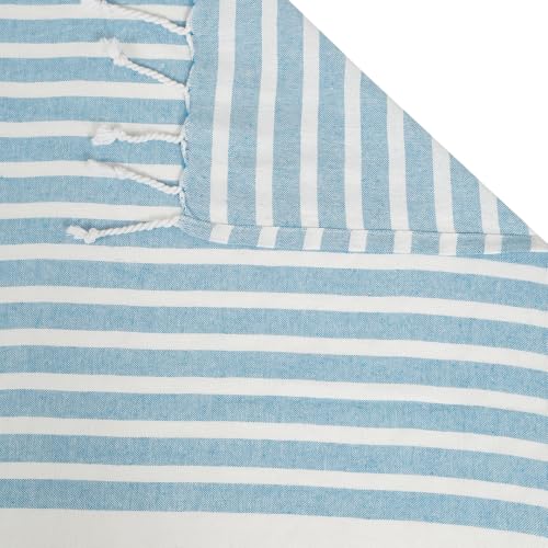 Image of 210 TC Cotton Bedsheet | Handmade Double Bedsheet | Handloom Bedsheets | Without Pillow Cover |Warm Double Bedsheet for Winter (90X100 Inches, 7.5 x 8.3 Feet (Havelock Blue)