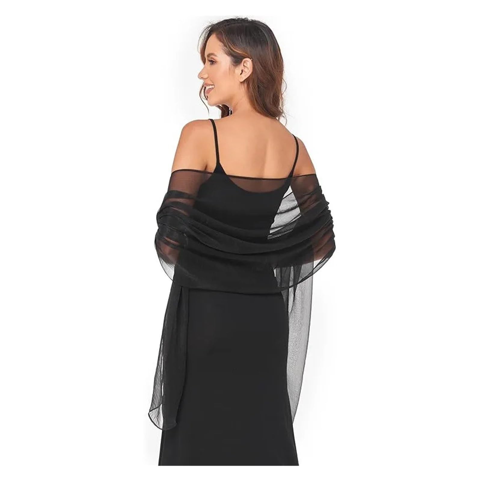 Boda Estola Ropa y chal for mujer, largo, for boda, novia, transpirable, fino, de seda para novia, cosplay, reunión, cita