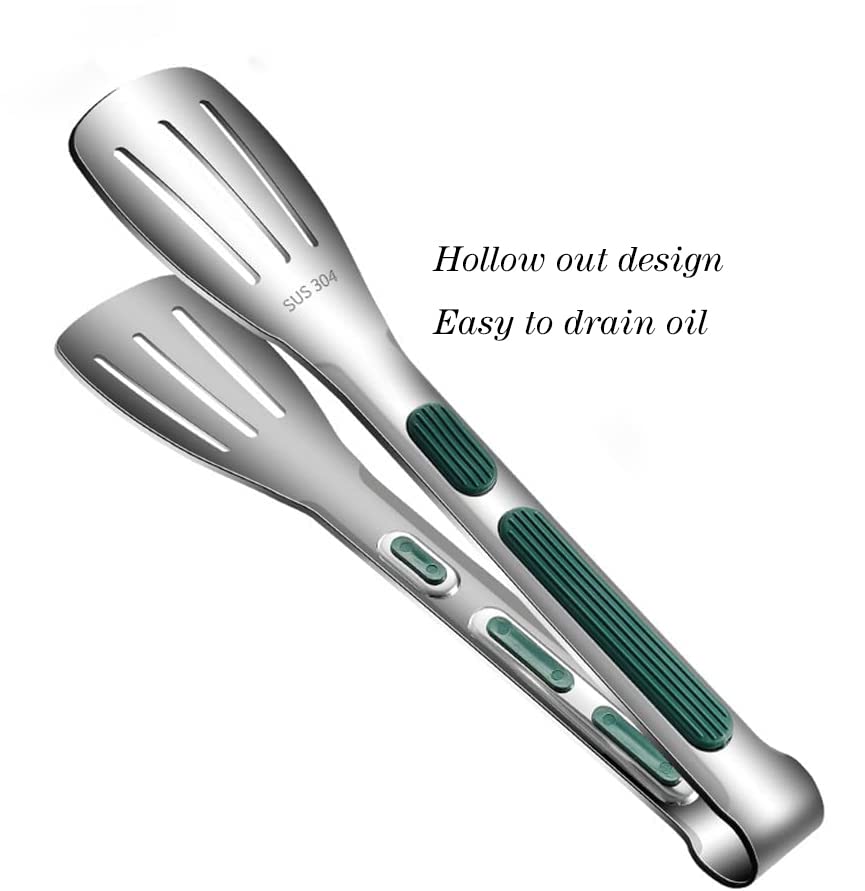 Kitchen Tongs - 23 cm 9 inch,304 Premium Stainless Steel Ice Sugar Tongs,Heavy Duty Food Clamps,Heat Resistant and Non-Slip Handle,Serving for Cooking Sweets Cake Wedding Party Salad and Barbecue - Image 4