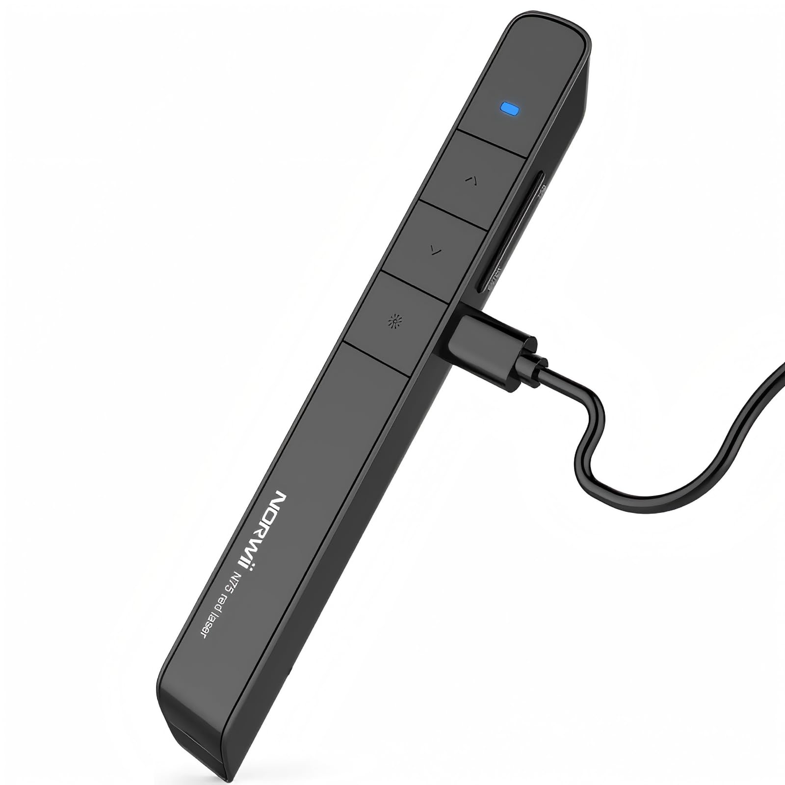 Norwii N75 Rechargeable Presentation Clicker with Green Light Pointer for presentations, PowerPoint Clicker for Presentation Remote, Long Range