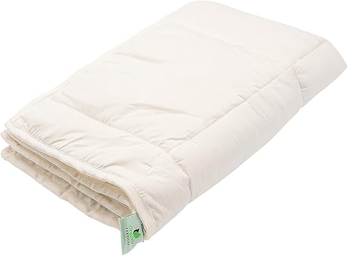 OrganicTextiles - Protector de colchón de lana australiana (tamaño cuna, 18 x 36 pulgadas) (plano), certificado GOTS, ambiente seguro y saludable