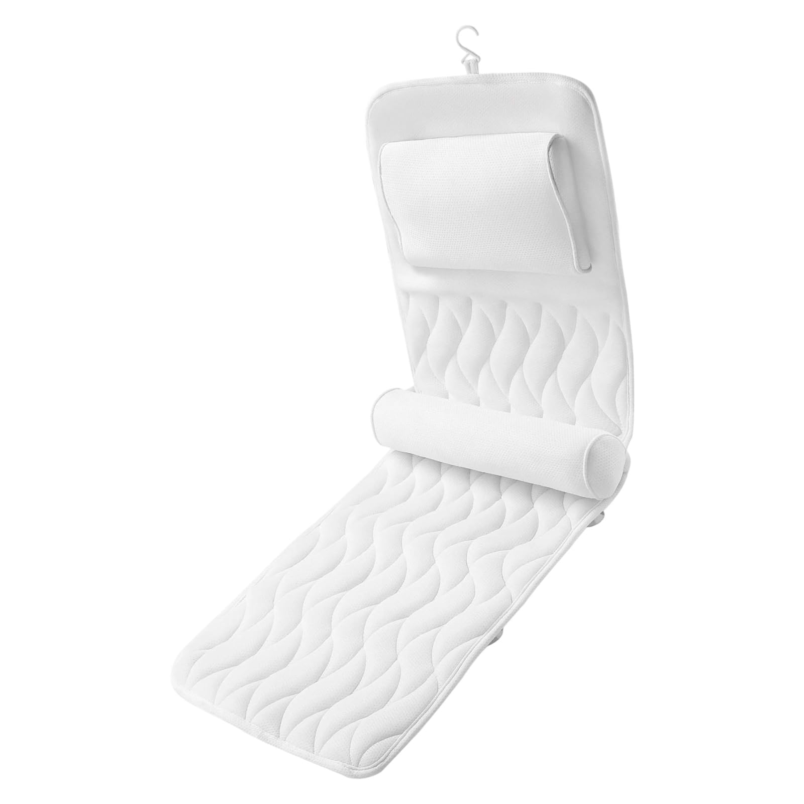 Nonslip Bathtub Cushion Featuring Head and Back with Suction Cups Back Neck Pillow Mat Bathtubs Pillow Mat