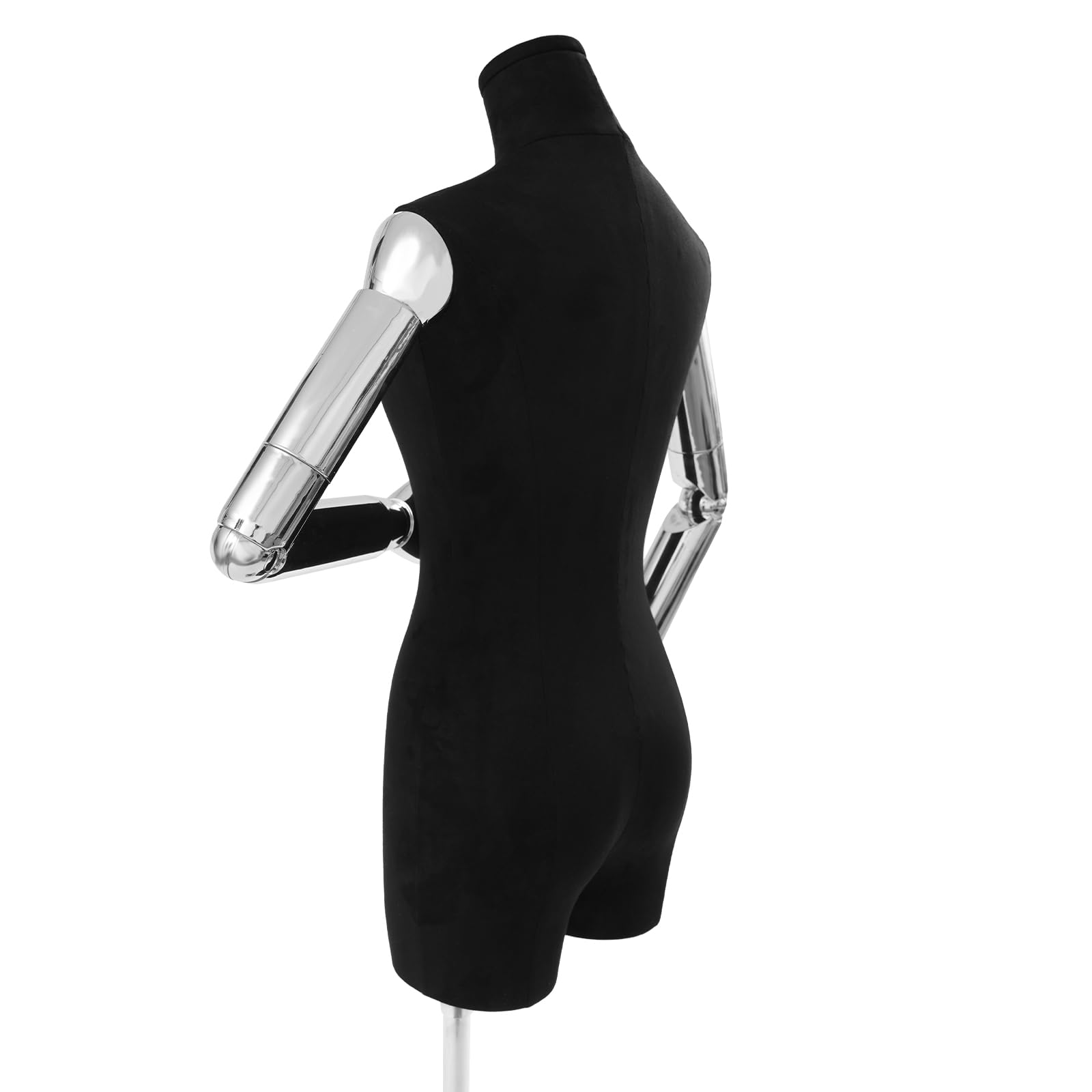Manichino femminile sartoriale, manichino da donna, manichino con braccia rimovibili, regolabile 120 – 210 cm di altezza, busto femminile