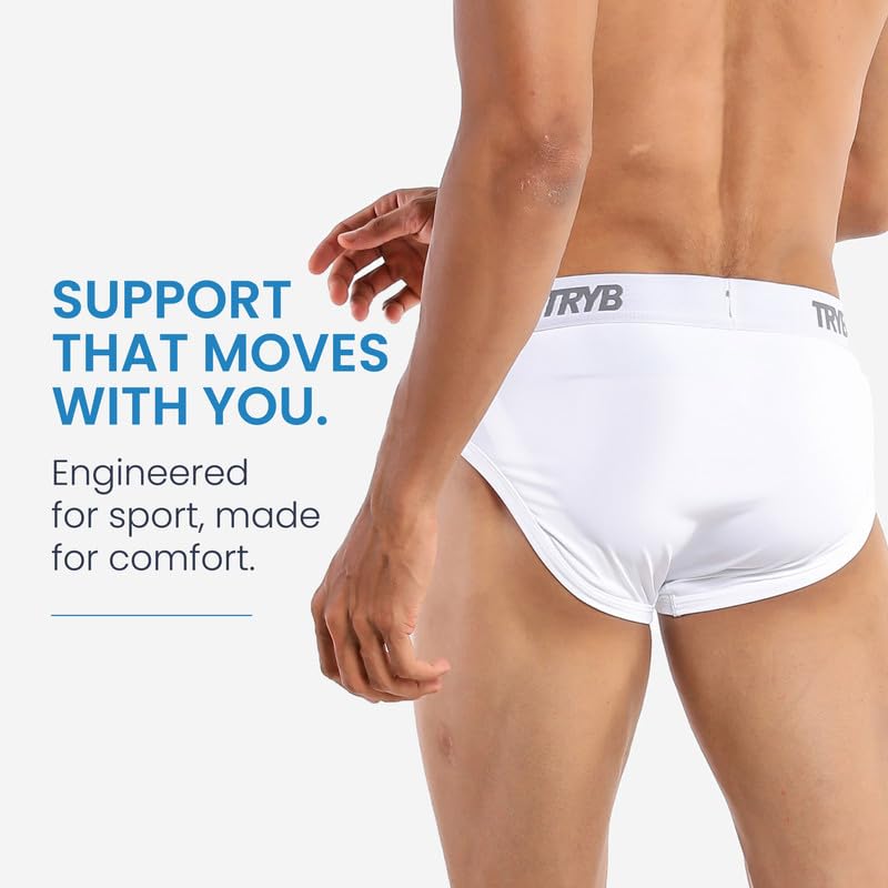 Image of TRYB Supporter for Cricket | Sports Underwear for Men | Stretchable Active Supporter Briefs | Pouch for Abdominal Guard | Light Weight, Breathable & Quick Dry | Gym Sports Innerwear Brief