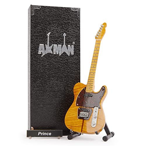 Prince : Guitare – Réplique de guitare miniature – Cadeaux musicaux – Ornement fait à la main – Comprend une boîte de… - Les Beatles, Paul McCartney, John Lennon, RIngo Starr, George Harrison Prince : Guitare – Réplique de guitare miniature – Cadeaux musicaux – Ornement fait à la main – Comprend une boîte de…