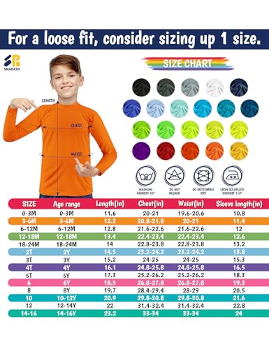 Image of Boys Rash Guard Swim Shirts Long Sleeve UPF 50+ Swimwear Toddler Kids Sun Protection SPF Water Surfing Swimming Shirts 0-16Y