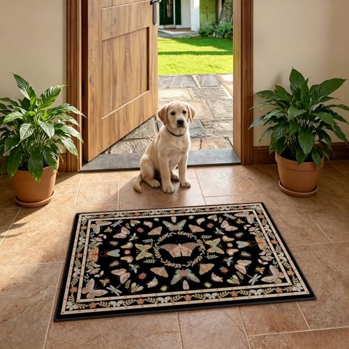 Tapete decorativo negro 2x3 pies lavable Unirea miniatura 1