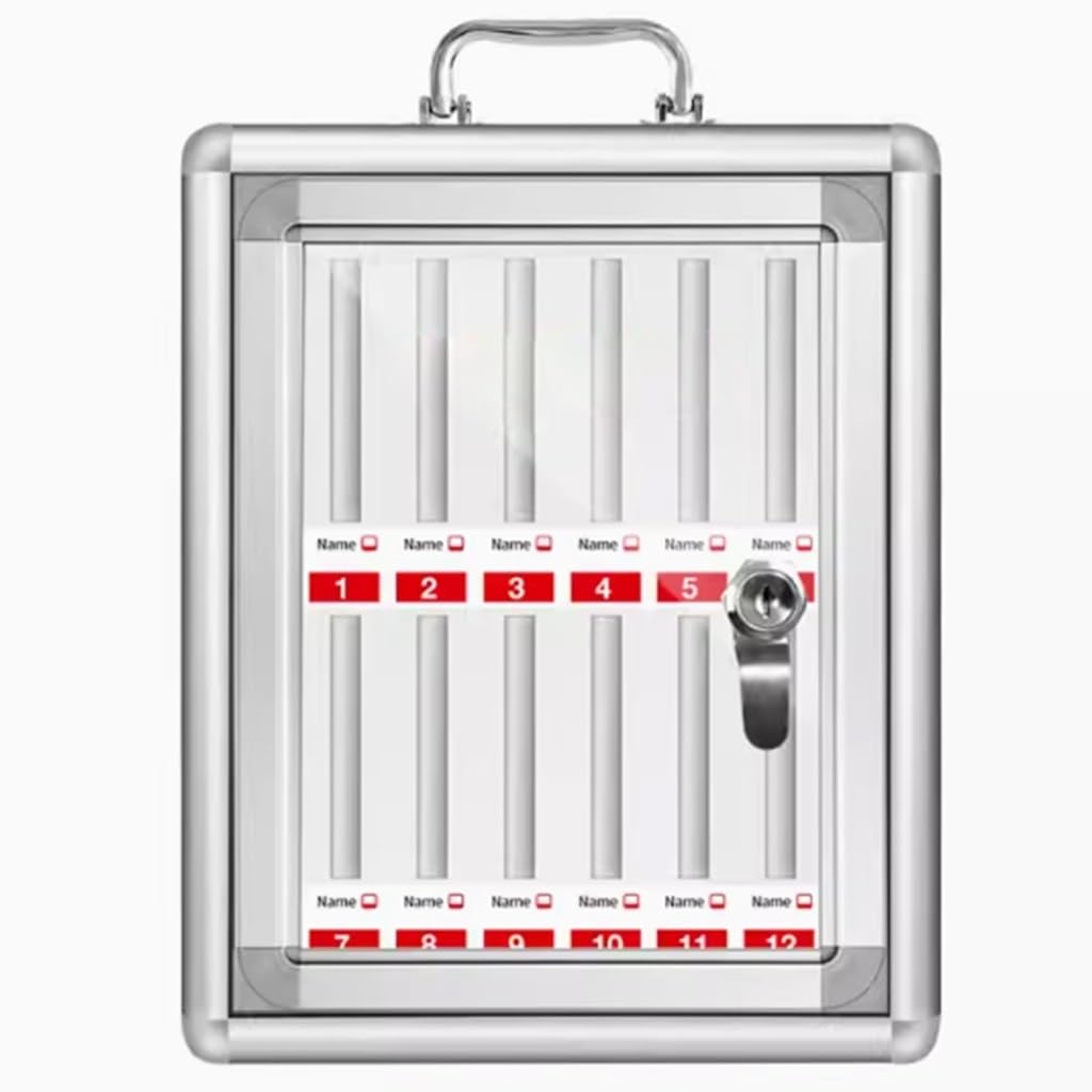 Armadietto Porta cellulari - Cassetta di Sicurezza a Muro con 60 Scomparti e Maniglia, Design Trasparente con Serratura, Ideale per scuole, uffici e aule, Organizer Sicuro per cellulari.