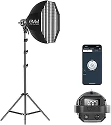 Kit de iluminação de estúdio fotográfico GVM 80W, luz de vídeo LED com suporte Bowen Softbox de 59,9 cm, suporte de tripé, luz do dia de saída contínua 5600 K luzes para fotografia