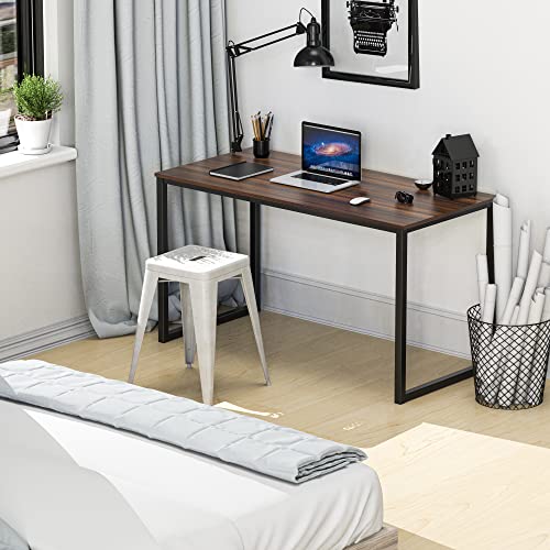 Image of SHW Mission 40-Inch Home Office Computer Desk, Walnut