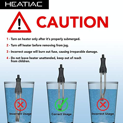 image for HEATIAC Travel Immersion Heater with On/Off Switch - Dual Voltage 300 