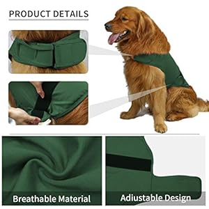 Thunder jacket for dogs anxiety relief dog anxiety vest calming care for separation thunderstorm travel fireworks vet visits green m   cucciolini doodles