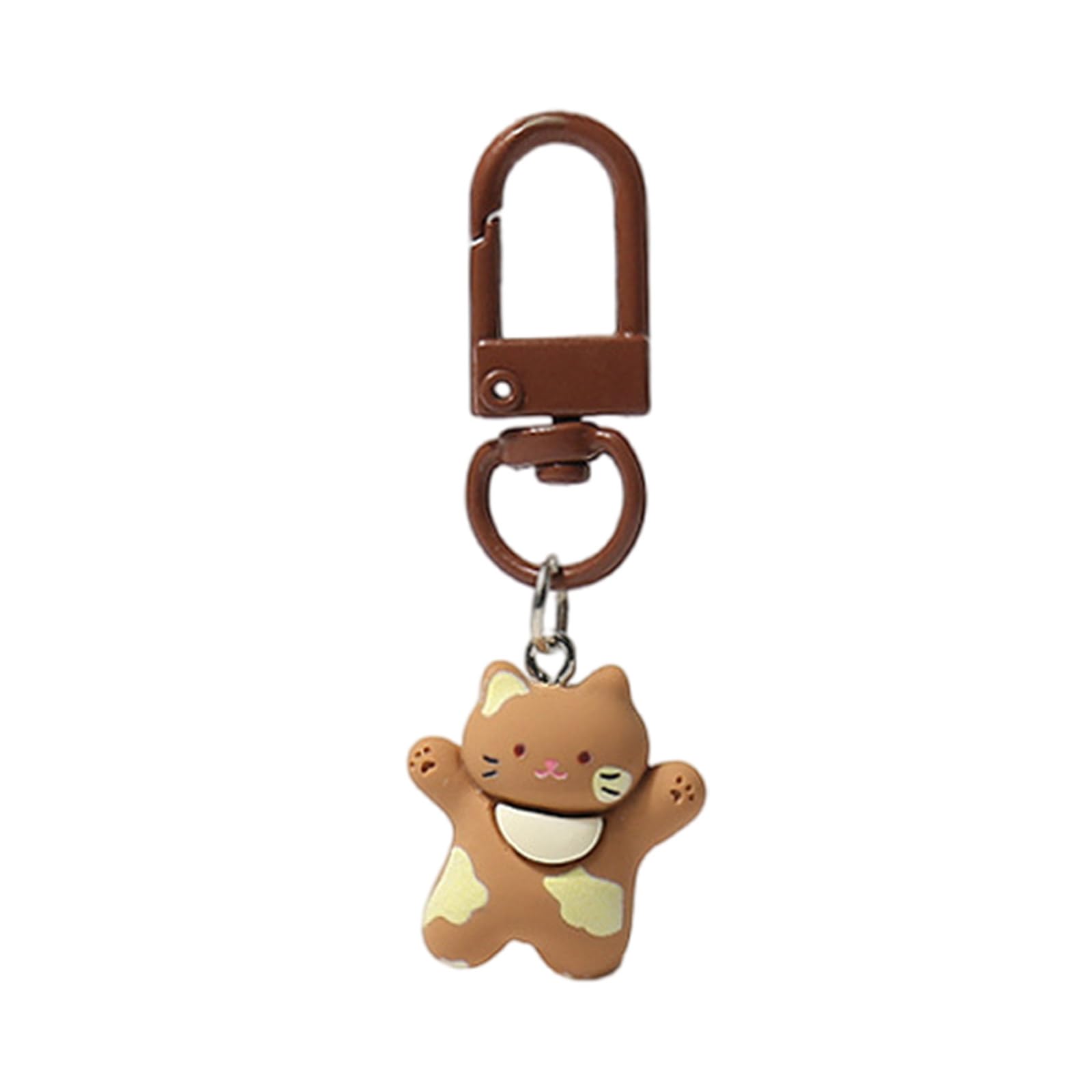 yanwuwa Happy Cats Keychain Small Key Holder Versatile Daily Accessories Lovely Stylish Pendant for Backpack and Gifts Ornament