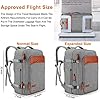 Lumesner Carry On Backpack Extra Large 40l Flight Approved Travel Backpack For Men Womenexpandable Large Suitcase Backpacks With 4 Packing Cubeswater Resistant Luggage Daypack Weekender Baggrey