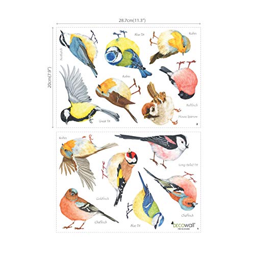 Vinilos decorativos Little Birds para pared, hojas pequeñas miniatura 5