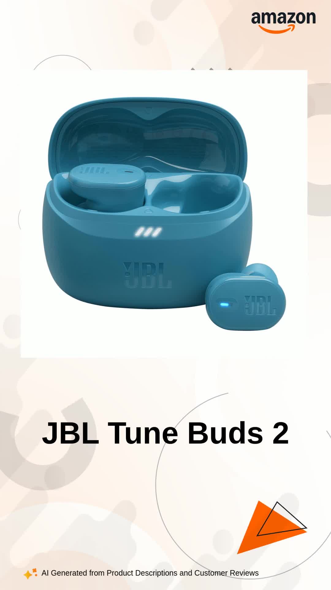 JBL Tune Buds 2 TWS, ANC Earbuds, 48Hr Playtime,Dual Connect,6