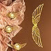 50 PCS Golden Wings Chocolate Decor Wizard Party Chocolate Decoration Hollowed Wings Wafer Cupcake Toppers with Glue Point for Them Party Decor Supplies