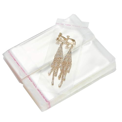 LISM Paquete de 400 bolsas de polietileno con cierre autoadhesivo de celofán transparente de 2 x 4 pulgadas de grosor, bolsa de celofán resistente