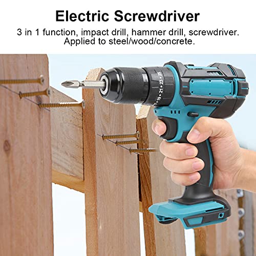 Yuecoom Elektrische Bohrmaschine, 13 mm Hochleistungs-Elektroschrauber Akku-Bohrhammer Bürstenloser Schlagbohrschrauber – Bild 4