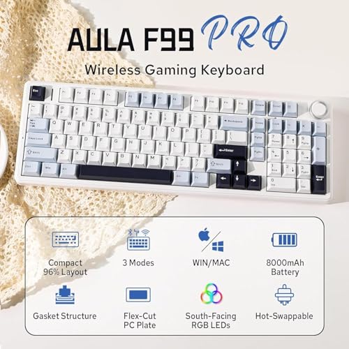 AULA F99 PRO 96% Wireless Mechanical Gaming Keyboard - Image 3