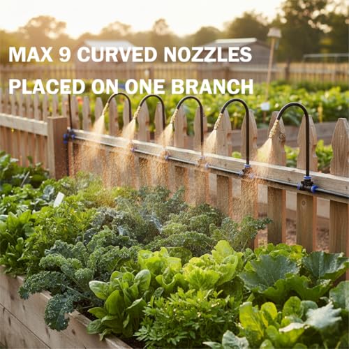 Automatic Garden Irrigation System 200ft, Upgraded Drip & Spray Watering Kit with 36 Adjustable Copper Nozzles for Raised Beds, Outdoor Garden, Lawn, Potted Plants & Greenhouse (200ft) - Image 6