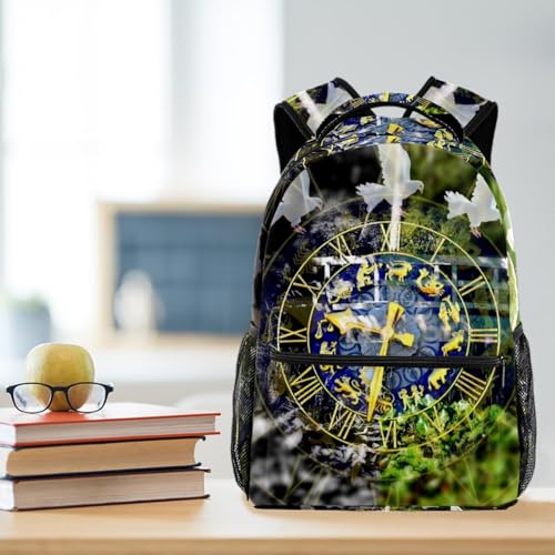 Sac à dos d'école astrologie et sac de voyage multicolore pour ado