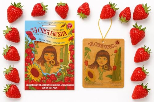 Image of 6 pack Strawberry La Chica Fresita air Fresheners Aromatizante Fresa
