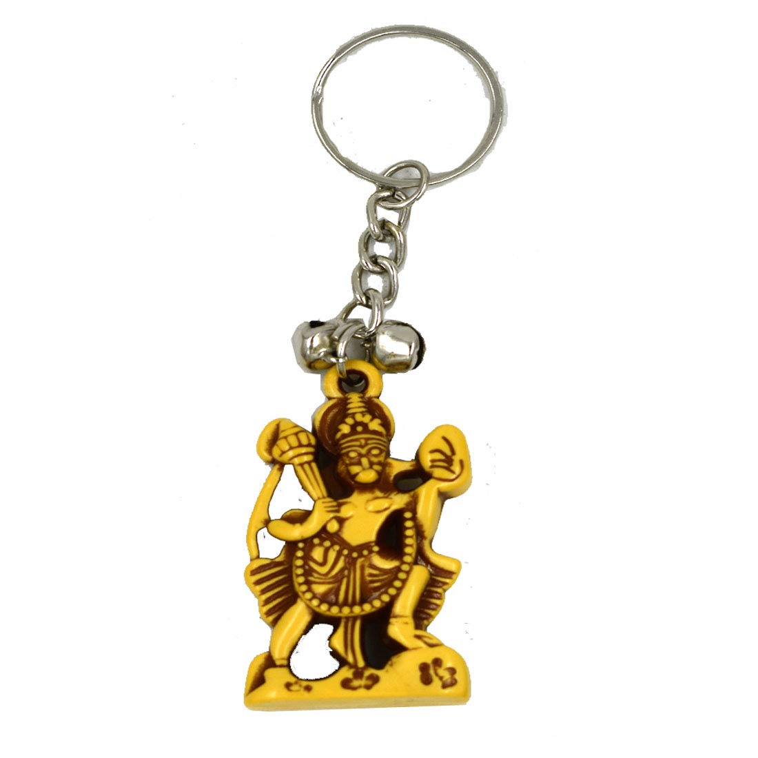 Antique Yellow Lord Hanuman Religious Key Chain